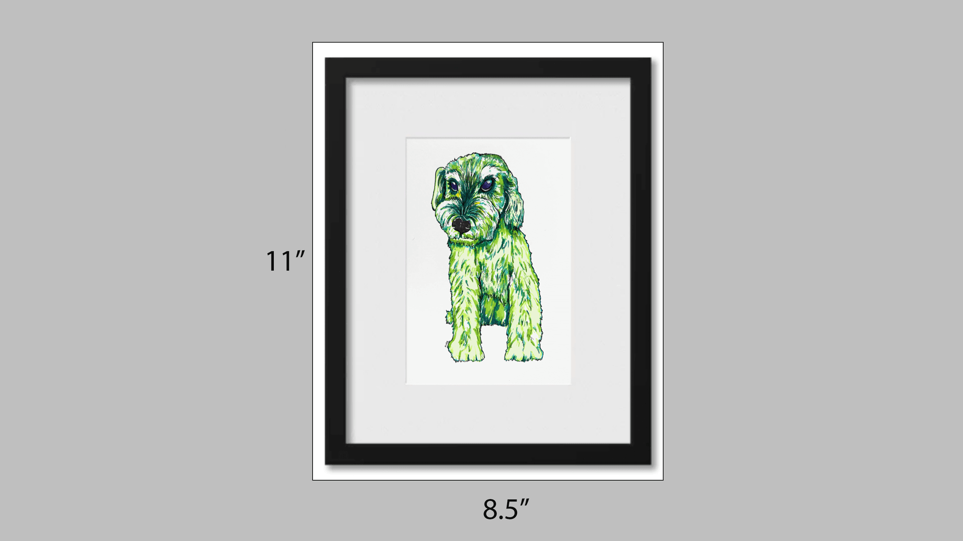 Single Pet, 8"x 10" Framed